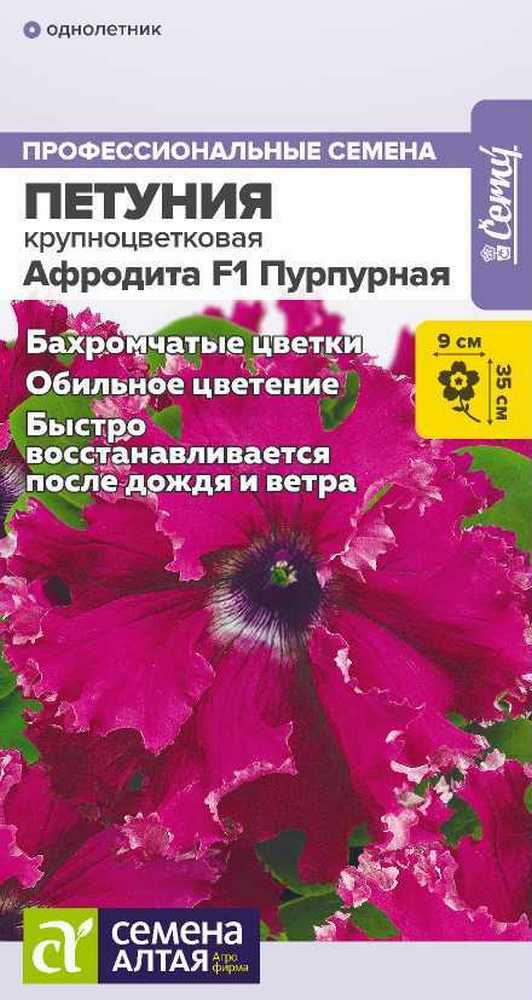 Петуния бахромчатая Афродита Пурпурная F1, 5 шт. 