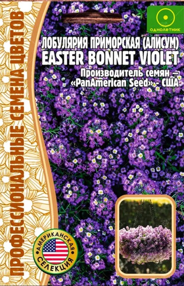 Алиссум (лобулярия) Easter Bonnet Violet, 20 шт.