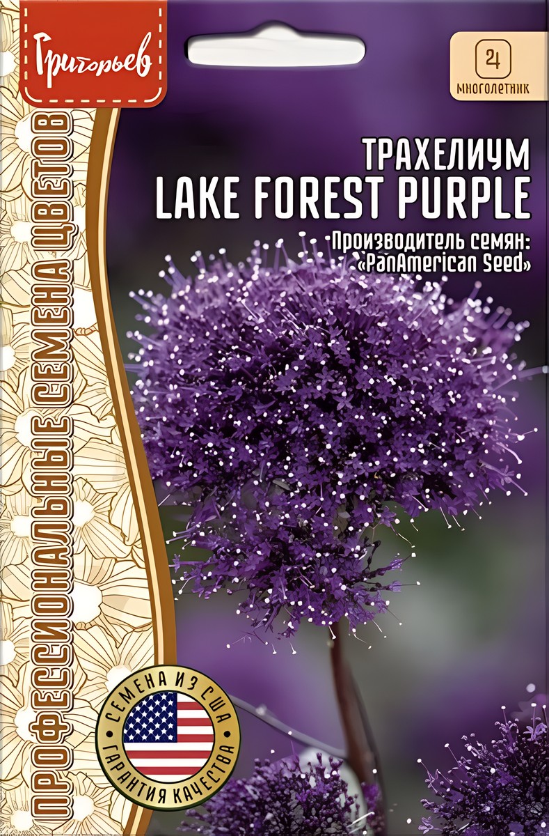 Трахелиум Lake Forest Purple, 3 шт. драже.