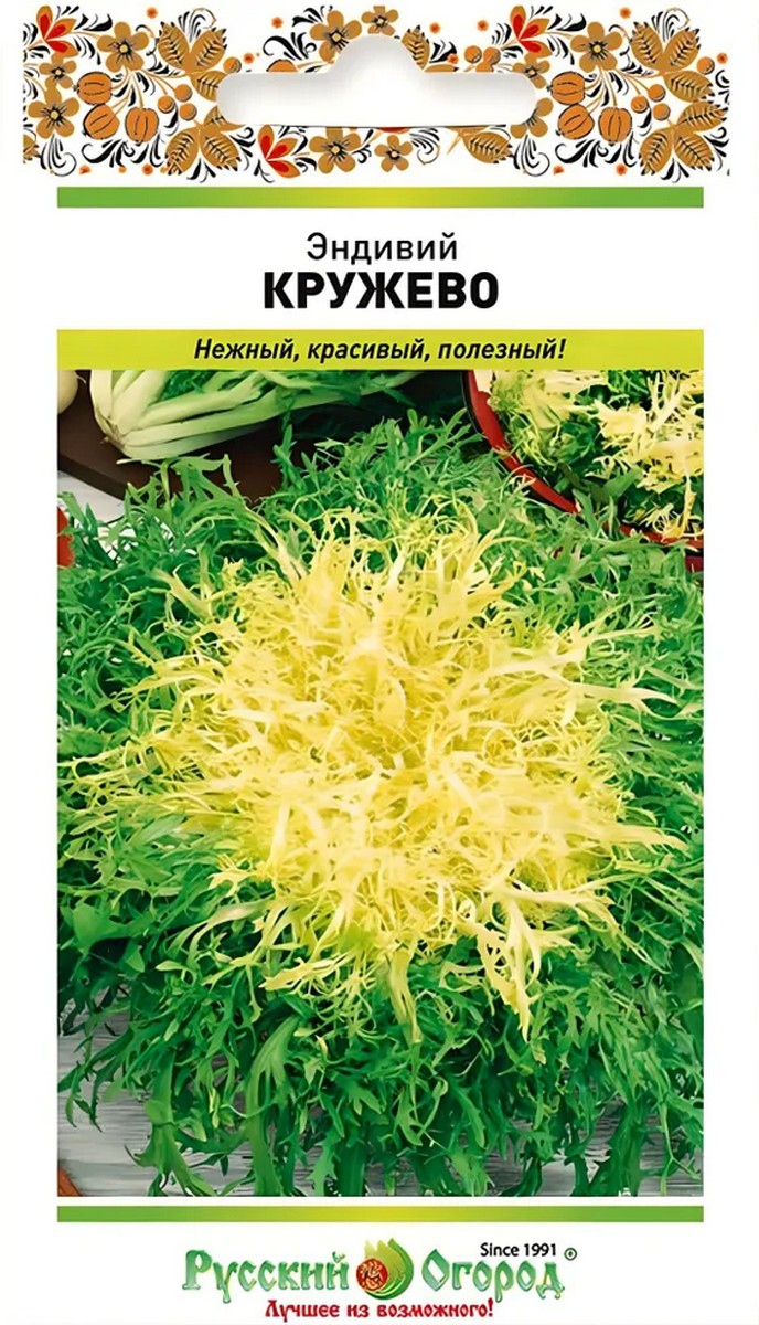 Салат листовой Эндивий Кружево, 0,5 г. Русский огород.
