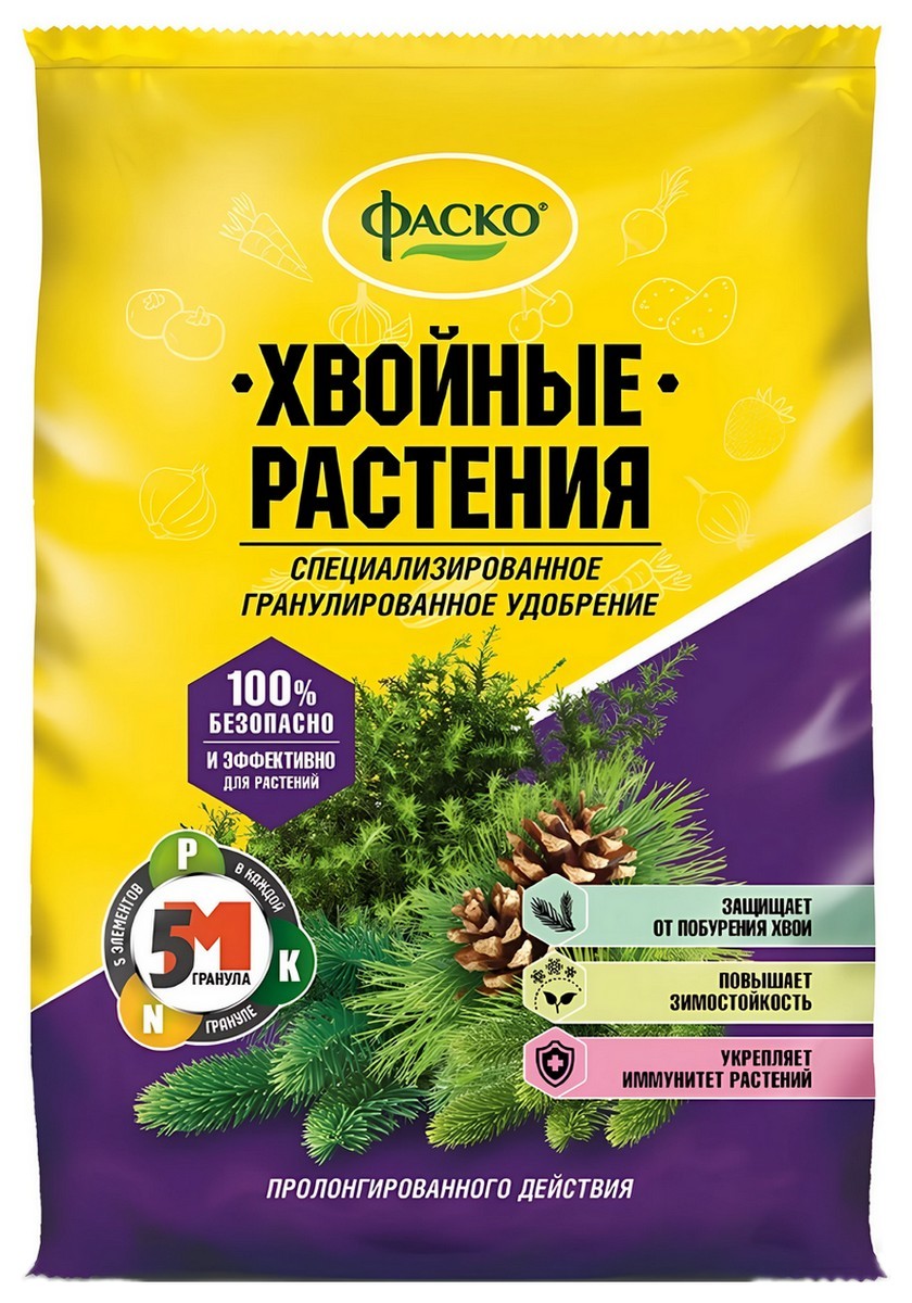 Удобрение Хвойные растения гранулированное, 1 кг Фаско