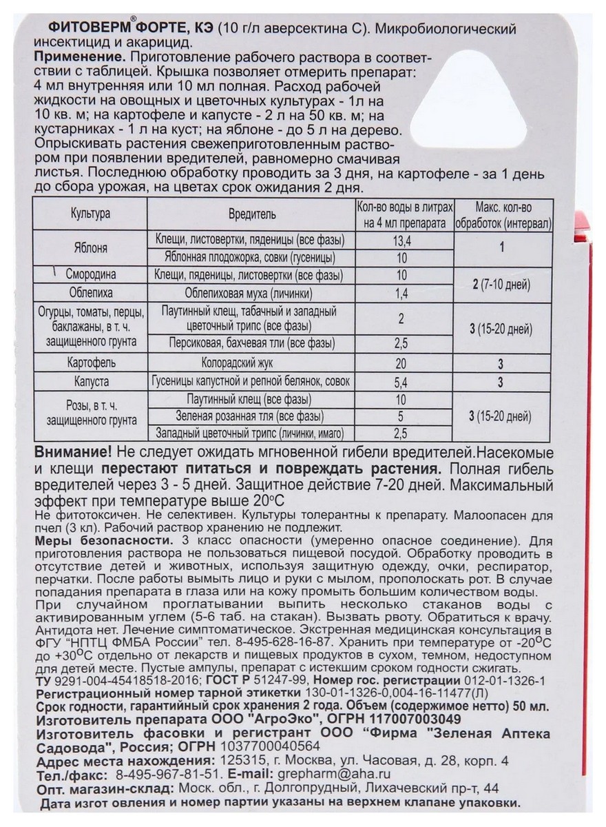 Фитоверм Форте 50 мл