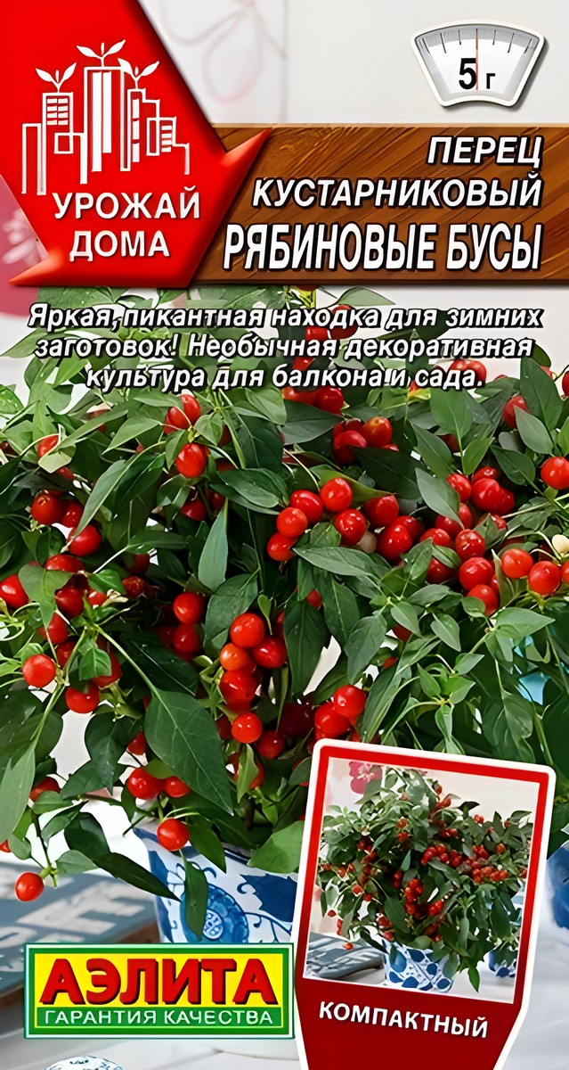 Перец кустарниковый Рябиновые бусы, 15 шт.