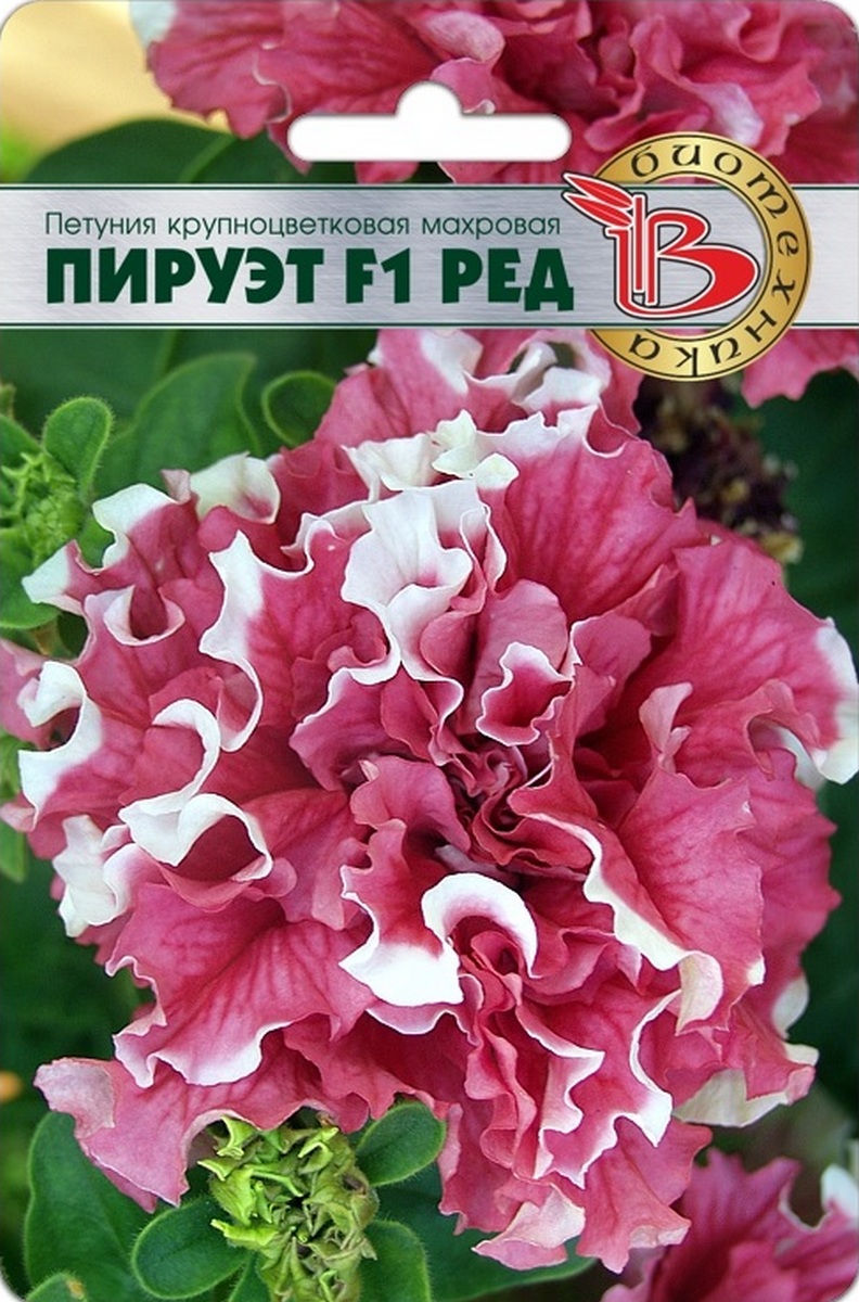 Петуния крупноцветковая махровая Пируэт F1 Ред, 10 шт. Биотехника