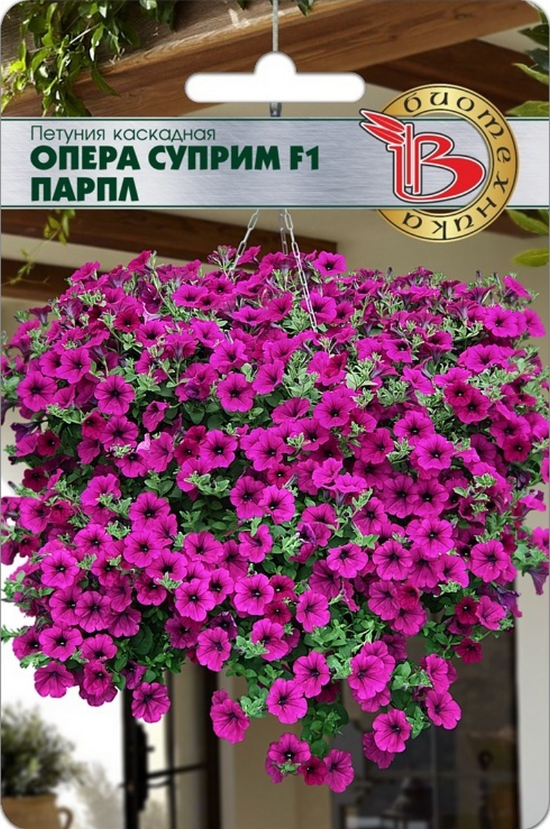 Петуния каскадная Опера Суприм F1 Парпл, 5 шт. Биотехника