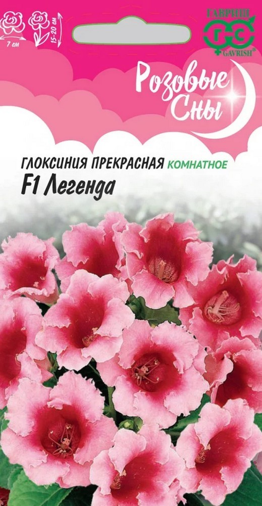 Глоксиния Легенда F1, 5 шт. Розовые сны.