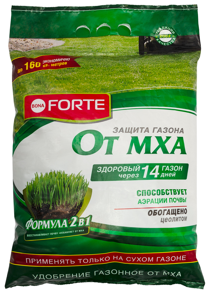 Bona Forte для газона от мха с цеолитом, 5 кг 