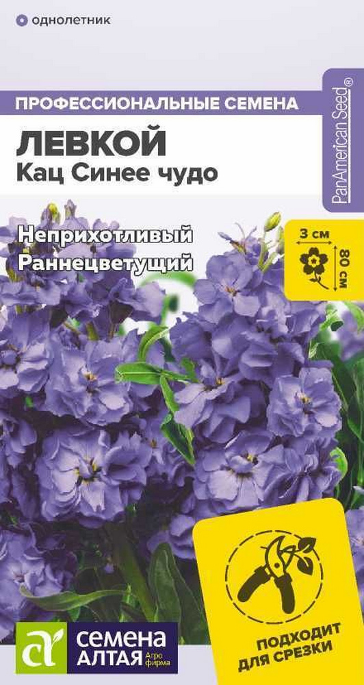 Левкой махровый Кац Синее чудо, 8 шт.