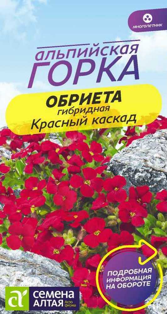 Обриета многолетния Красный каскад, 0,05 г Альпийская горка