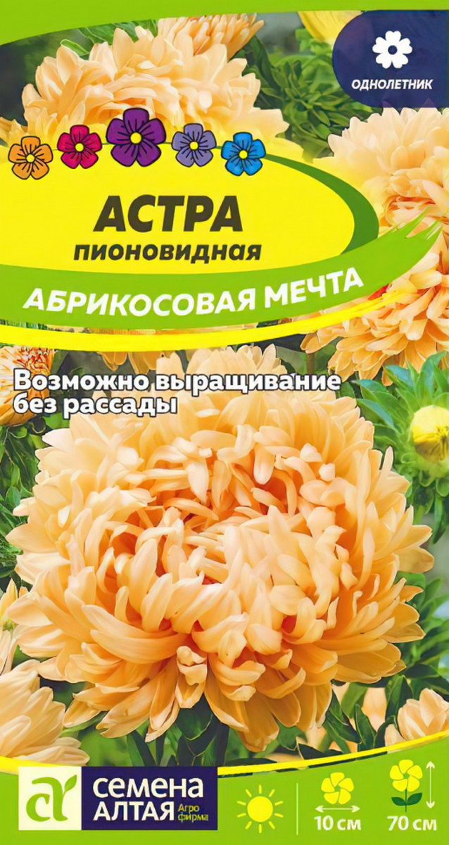 Астра пионовидная Абрикосовая мечта, 0,3 г 