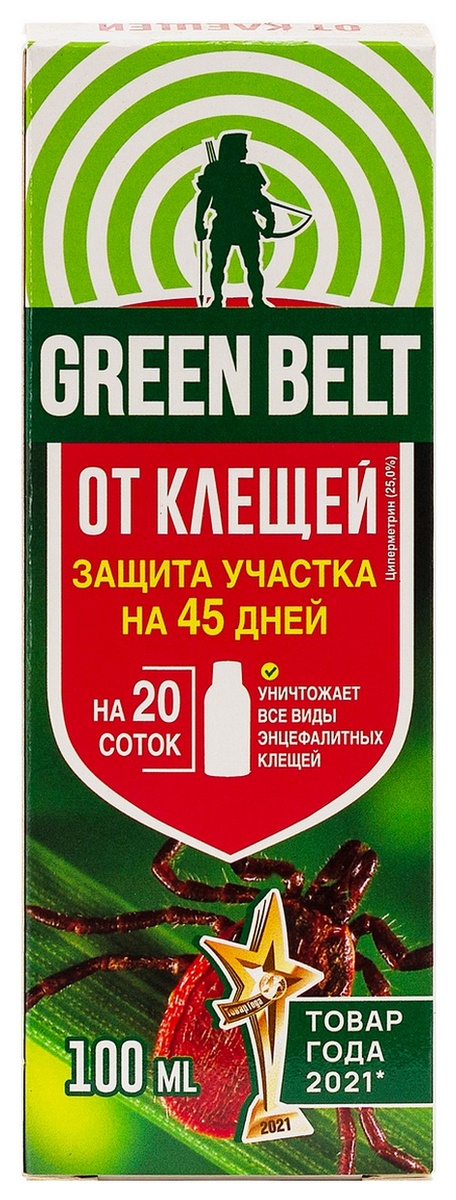 От клещей защита участка, 100 мл Грин Бэлт