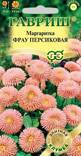 Маргаритка Фрау персиковая, 4 шт. Элитная клумба