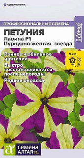 Петуния Лавина F1 Пурпурно-желтая звезда цп 10 шт. 